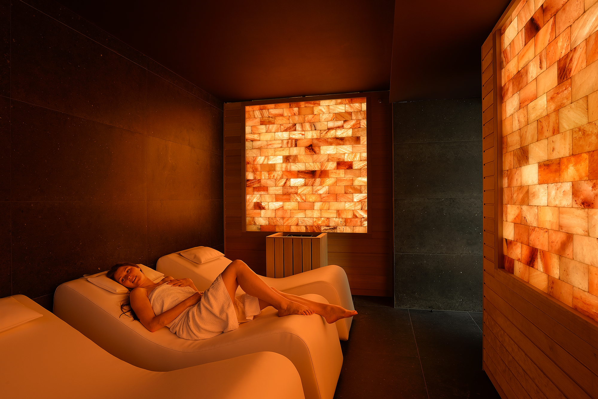 Spa - sala relax con pareti di sale